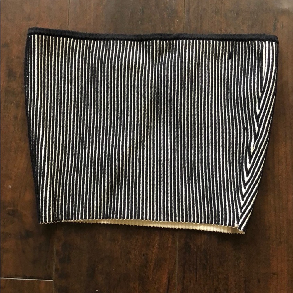 Black and white bandeau top